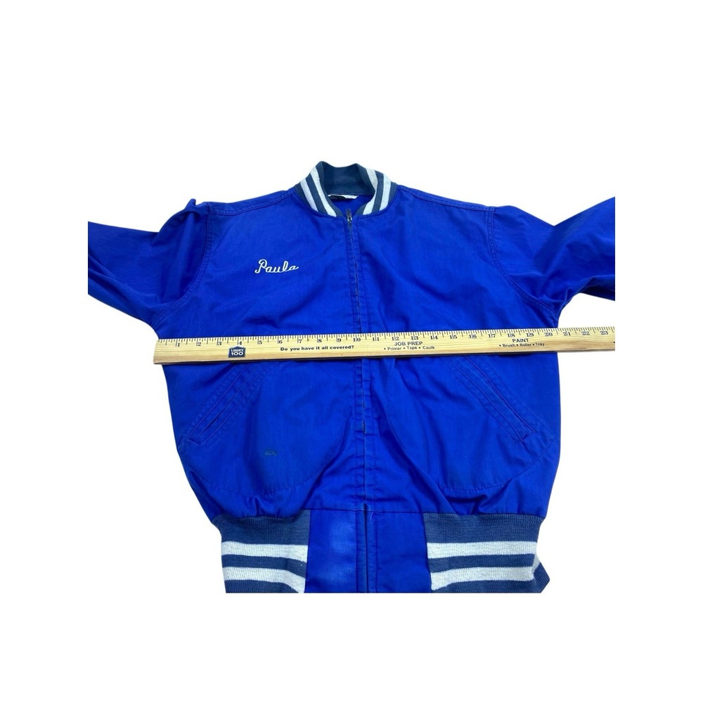 VTG 70's Varsity Bomber Jacket Womens SM Leechburg Cheerleader Paula Maple Sport - Picture 8 of 12